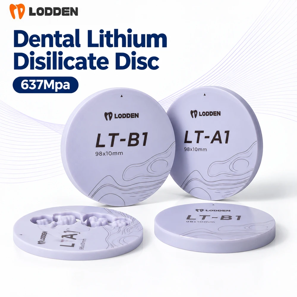 Lodden Lithium Disilicate Disc Open System 10-16mm Thickness Dental Glass Ceramic Discs LT/HT for Sirona Cerec Veneer