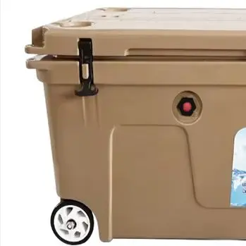 

OEM портативный изолированный холодильник 200л, большой полиэтиленовый термосун для льда с колесами для пеших прогулок, хранения еды, путешествий