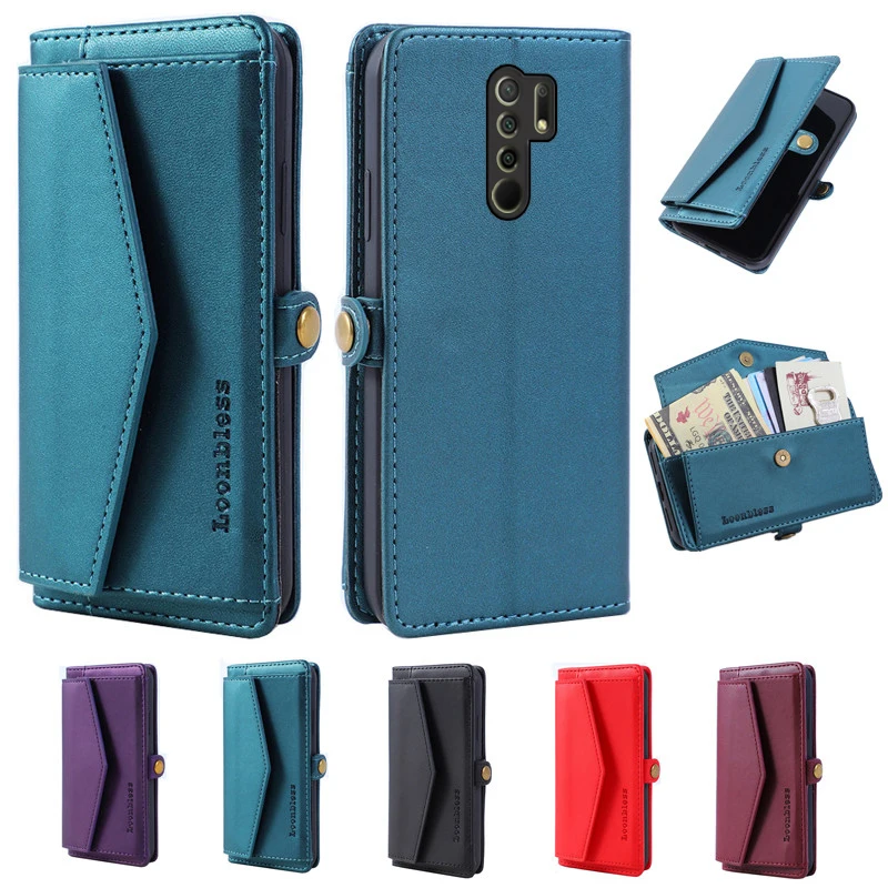 Funda con tapa tipo billetera para Redmi 9, Funda de cuero para teléfono Redmi 9, Funda Xiaomi Redmi 9, versión Global, Funda de libro Redmi9, Funda