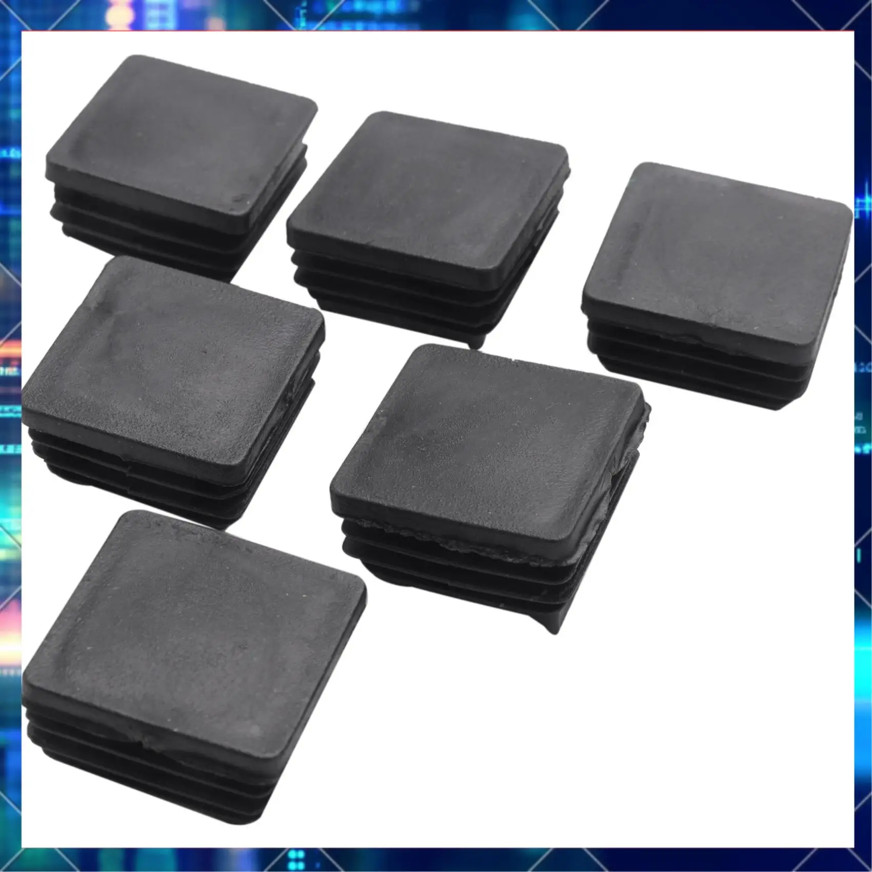 

120 Pcs Plastic Square Blanking End Caps Tube Inserts 25Mm X 25Mm-AA02