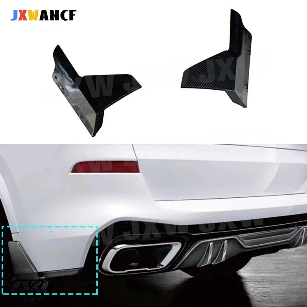 

JXWANCF Carbon Fiber Rear Bumper Lip Splitters Flaps Spoiler For BMW X5 G05 M Sport 2019+ ABS Fender Skid Plate Car Styling