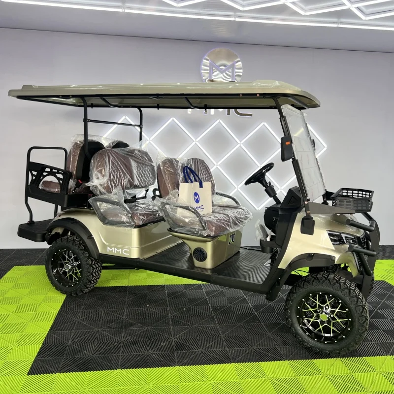 Adult Street Legal Customized Off Road 6 Person 72V Lithium Battery Electric Golf Cart Solar Off Road Hunting 6 Seater Golf Cart