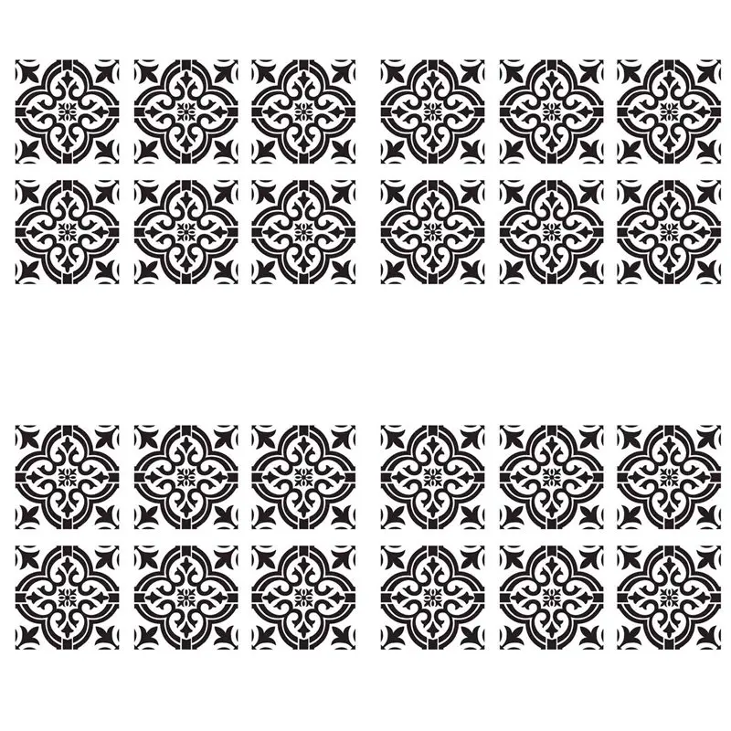 

BYBS-24 Pcs DIY Painting 30X30cm Vintage Flower Pattern Stencils Template For Tile Wall Floor Furniture Painting Decorative