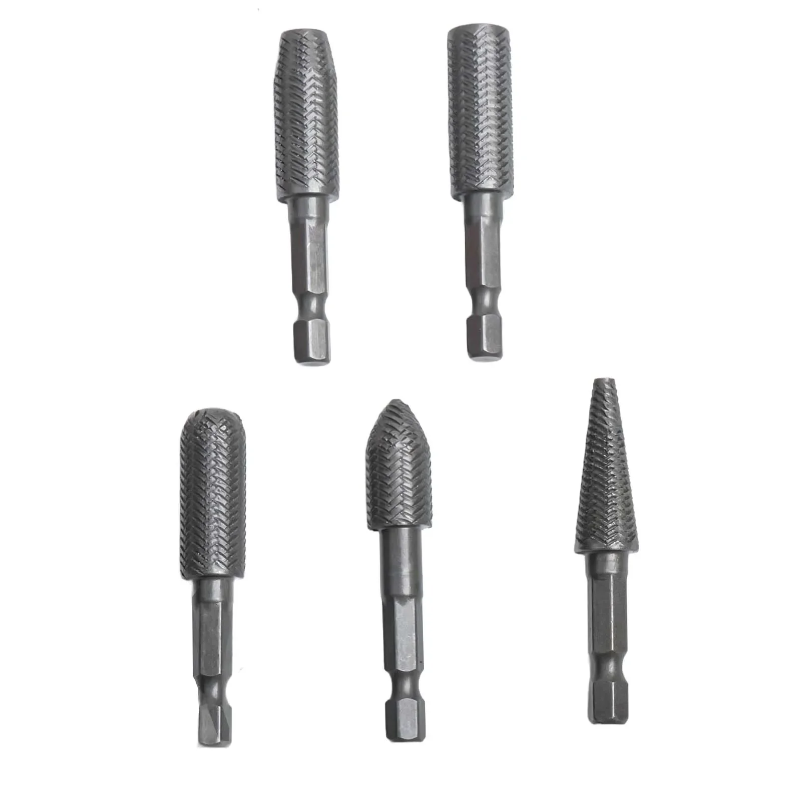Hex Shank Drill Bits Set Carpentry Steel Grinding Tool Rotary File 1 4 Inch Hex Shank Heat Treated High Carbon Steel