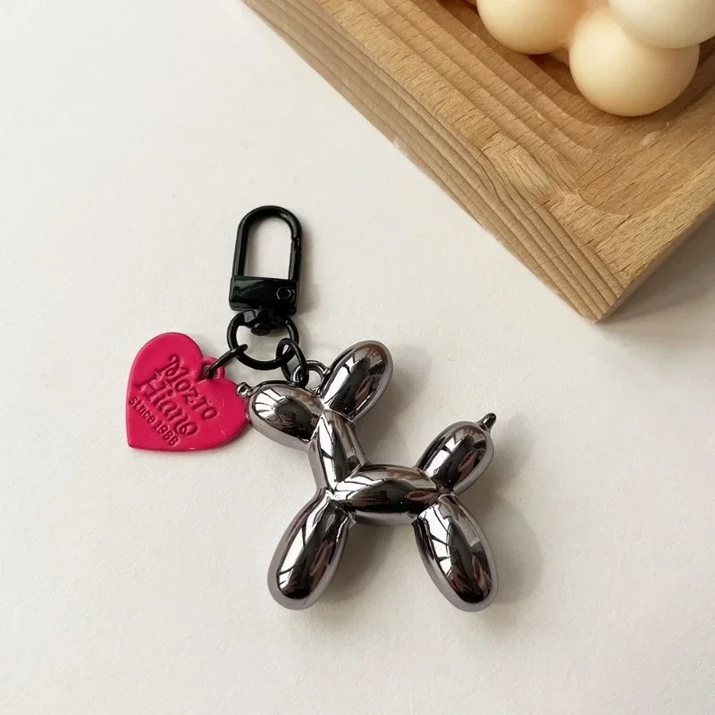 Porte-clés de dessin animé Kawaii pour hommes et femmes, chien ballon, porte-clés de couple, pendentif animal créatif pour sac, pendentif clé de voiture, bijoux porte-clés, cadeaux