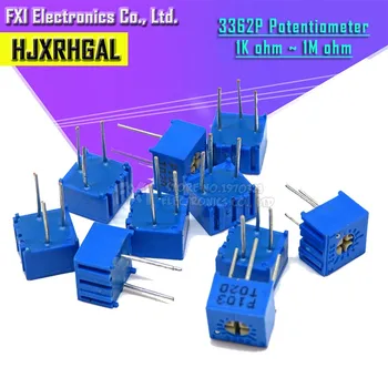 10 قطعة 3362P سلسلة المقاومة 101 201 501 102 202 502 103 تريمبو الانتهازي الجهد 3362 500R 1K 2K 5K 10K 20K 50K 100K