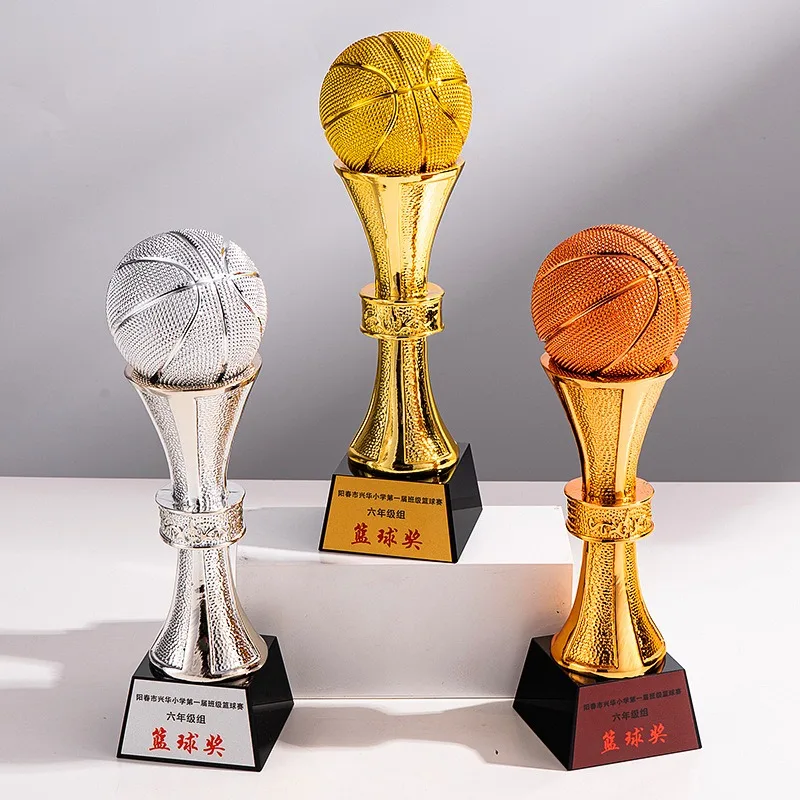 

Resin Basketball Game Trophy Player MVP Trophy Three-point Basketball Championship Crystal Trophy souvenir