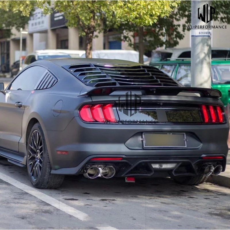 High quality Singer Layler FRP Unpainted / Carbon fiber Rear spoiler Wing for Ford Mustang GT500 Car Body Kit 15-21