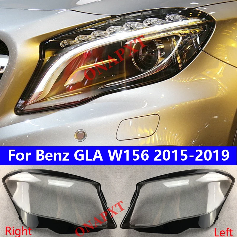 For Mercedes-Benz GLA W156 2015-2019 Car Lens protection glass lamp lampshade transparent Headlight Cover GLA250 GLA260