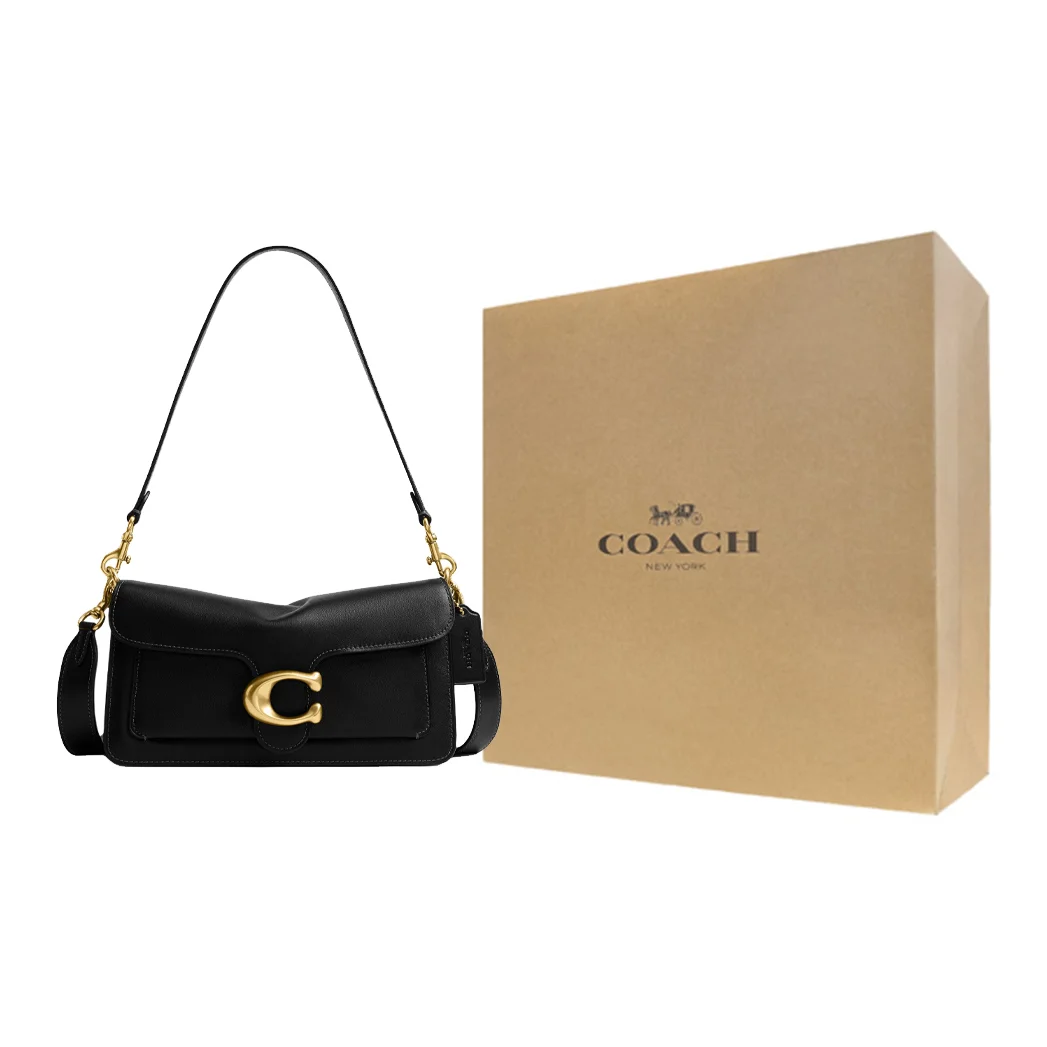 COACH Tabby Cow Leather Crossbody Bag, Shoulder Bag Medium Women's Black CCX04-B4BK