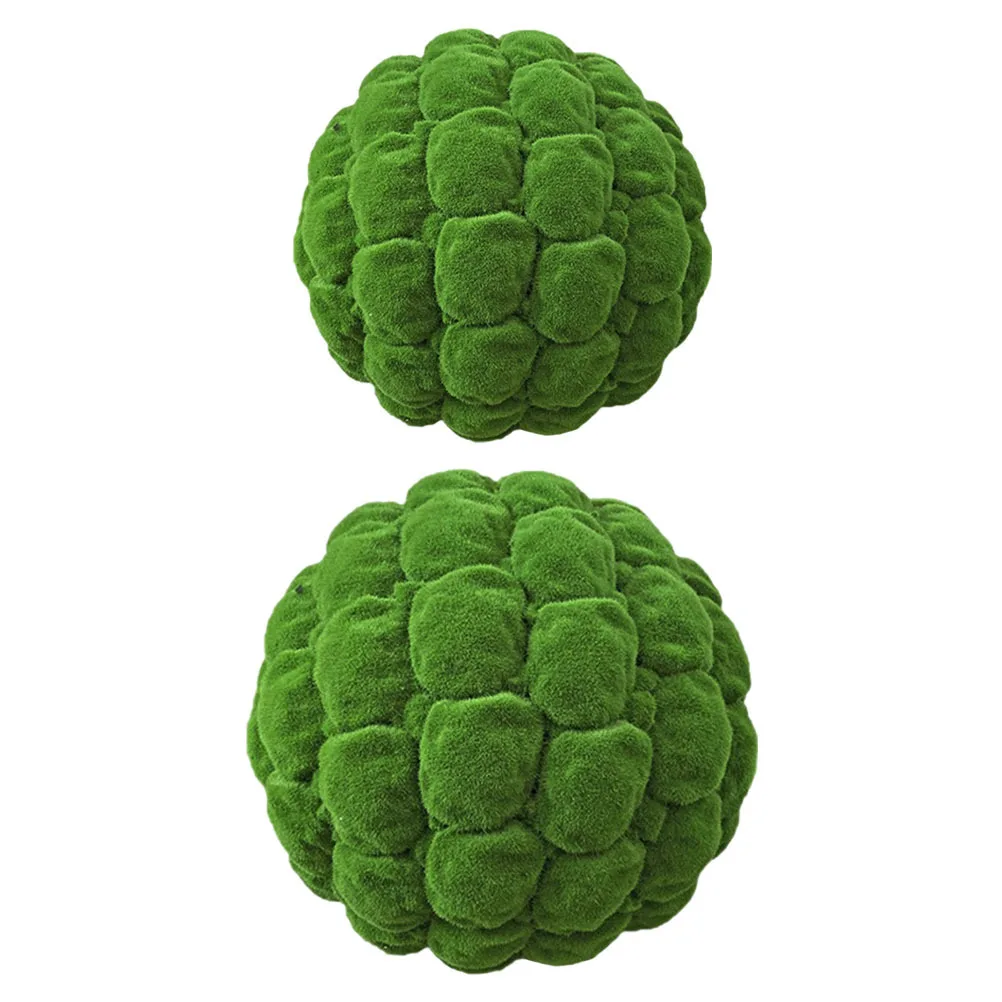 

2Pcs Garden balls Artificial Mossy Stone Decorations Lightweight Natural Touch Party Moss Ball Ornaments