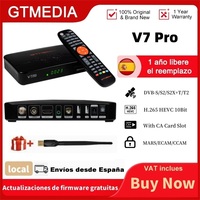 GTMEDIA V7Pro Satellite Receiver DVB-S/S2/S2X+DVB-T/T2 Decoder Support MARS/ECAM/CCAM TDT HD TV Receptor With USB WIFI For Spain