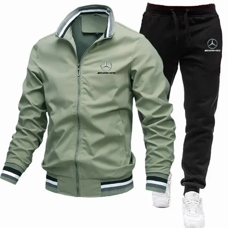 

AMG Mercedes-Benz sports suit trousers and jacket; trendy and cool; cold-proof and warm.