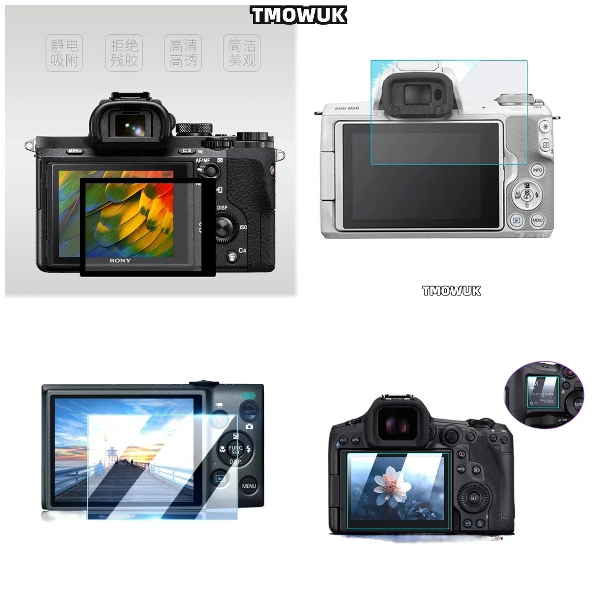 

For Canon R6 R7 Anti-Blue Light Privacy Protector - 9H Tempered Glass Screen Film With Anti-Glare