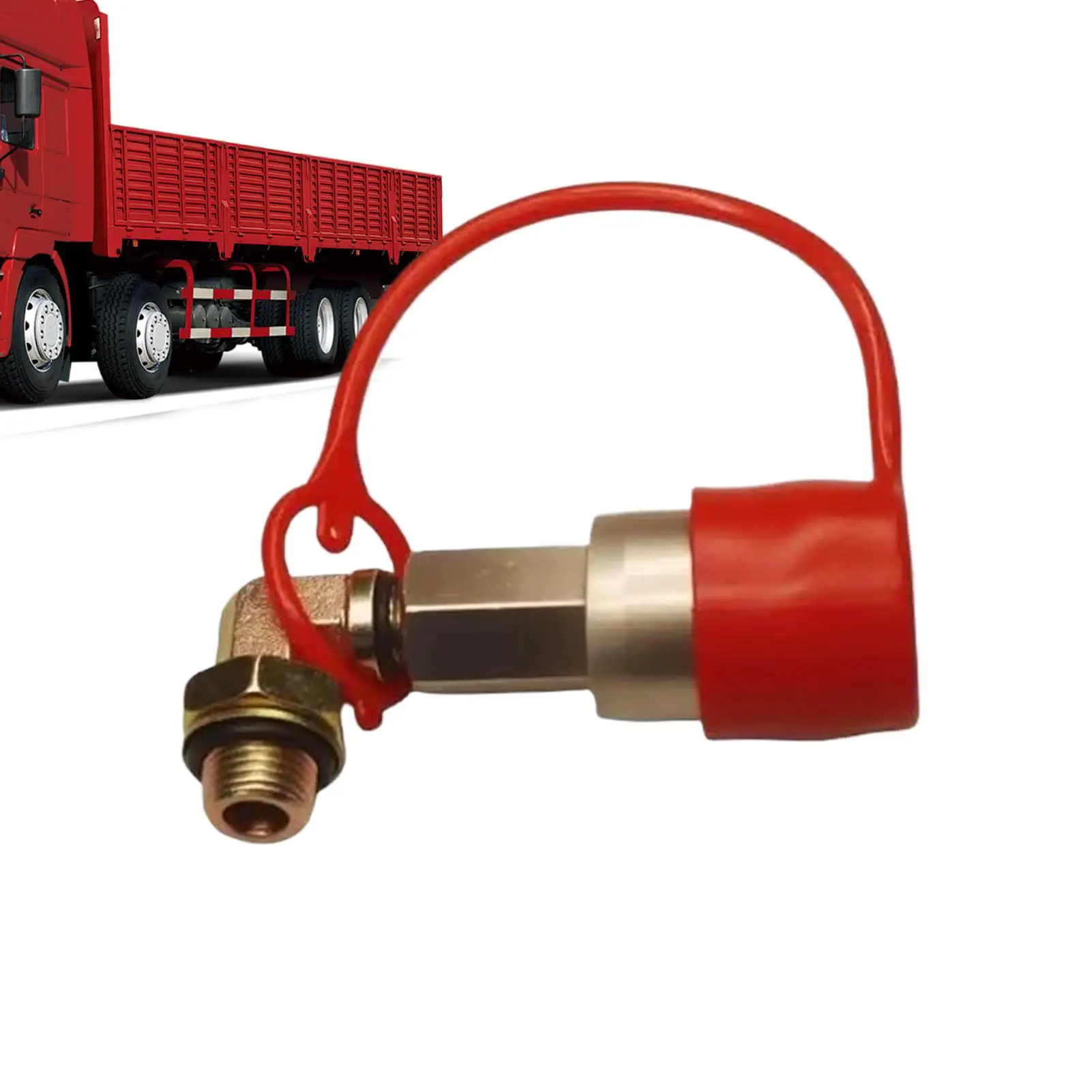 Truck 90 Degree Air Tank Take Off Valve Lockable 90-Degree Brass Elbow Thickened Semi-Trailer Air Take-Off Valve with dust cap