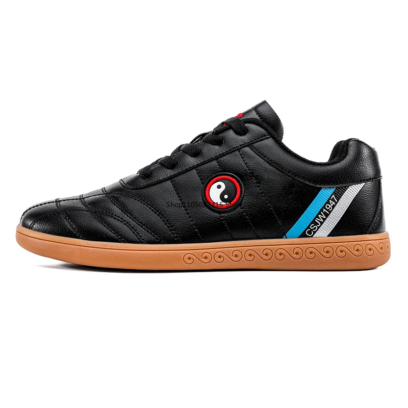 Leather Martial Arts Shoes Comfortable Tai Chi Shoes Non Slip Chinese Traditional Shoes Soft Lightweight Wushu Sneakers