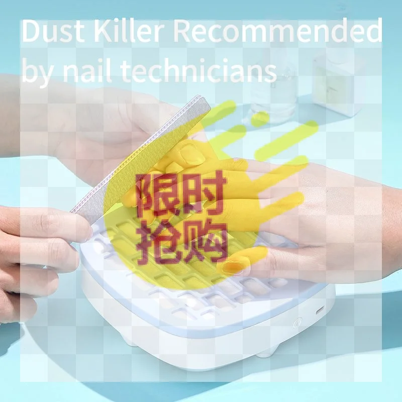 1Pcs Compact Nail Dust Collector With Lightweight Design,Portable Nail Vacuum Fan,Reusable Filter & Easy-Control For Beginners