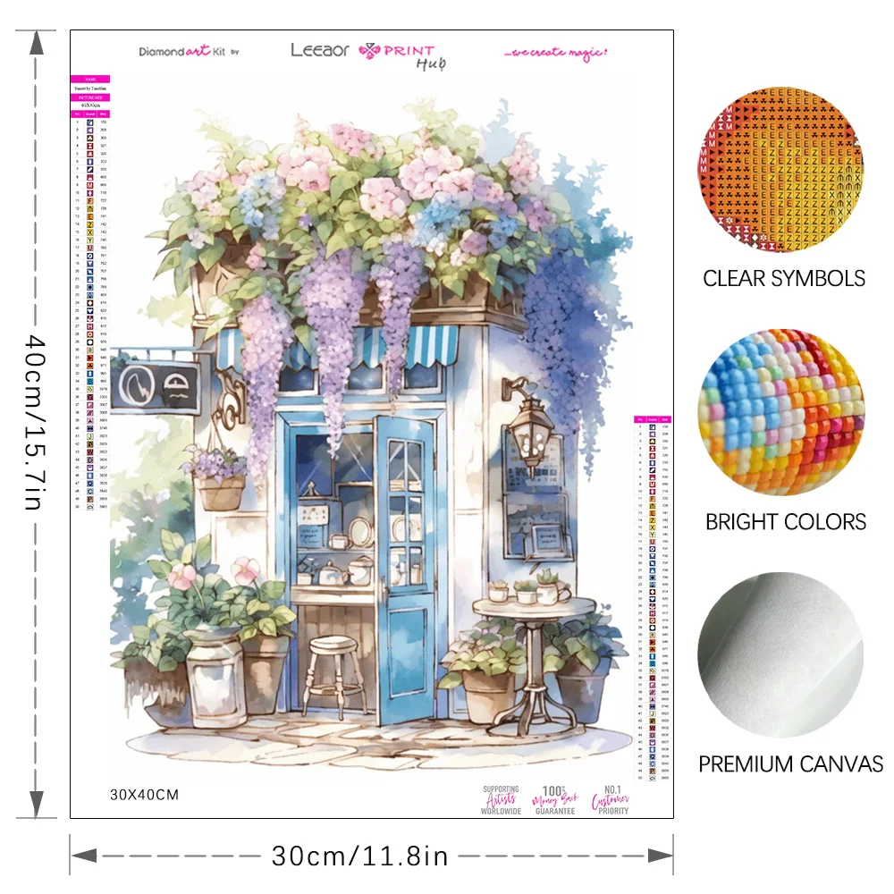 DIY Flower Shop Scenery Diamond Painting Kit Embroidery Jewelry Mosaic Cross Stitch Colorful Handmade Art Gift Home Decor Crafts