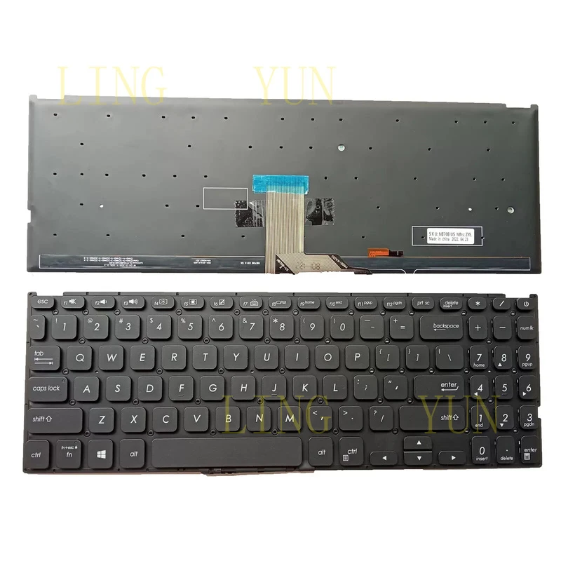 Z  Laptop Backlit Keyboard for Asus X512 F512J F512JA X512J X512JA X512JP US