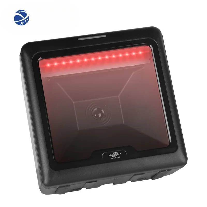 Omnidirectional USB Barcode Scanner, Desktop Scanners 1D, QR Bar Code Reader para Caixa, Livraria, Supermercado, 2D