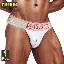 CMENIN Sexy High Cut Mens Underwear Briefs Briefs Pouch Cuecas Man Cotton Bikini Sissy Panties Underpants Male Gays Men's Briefs