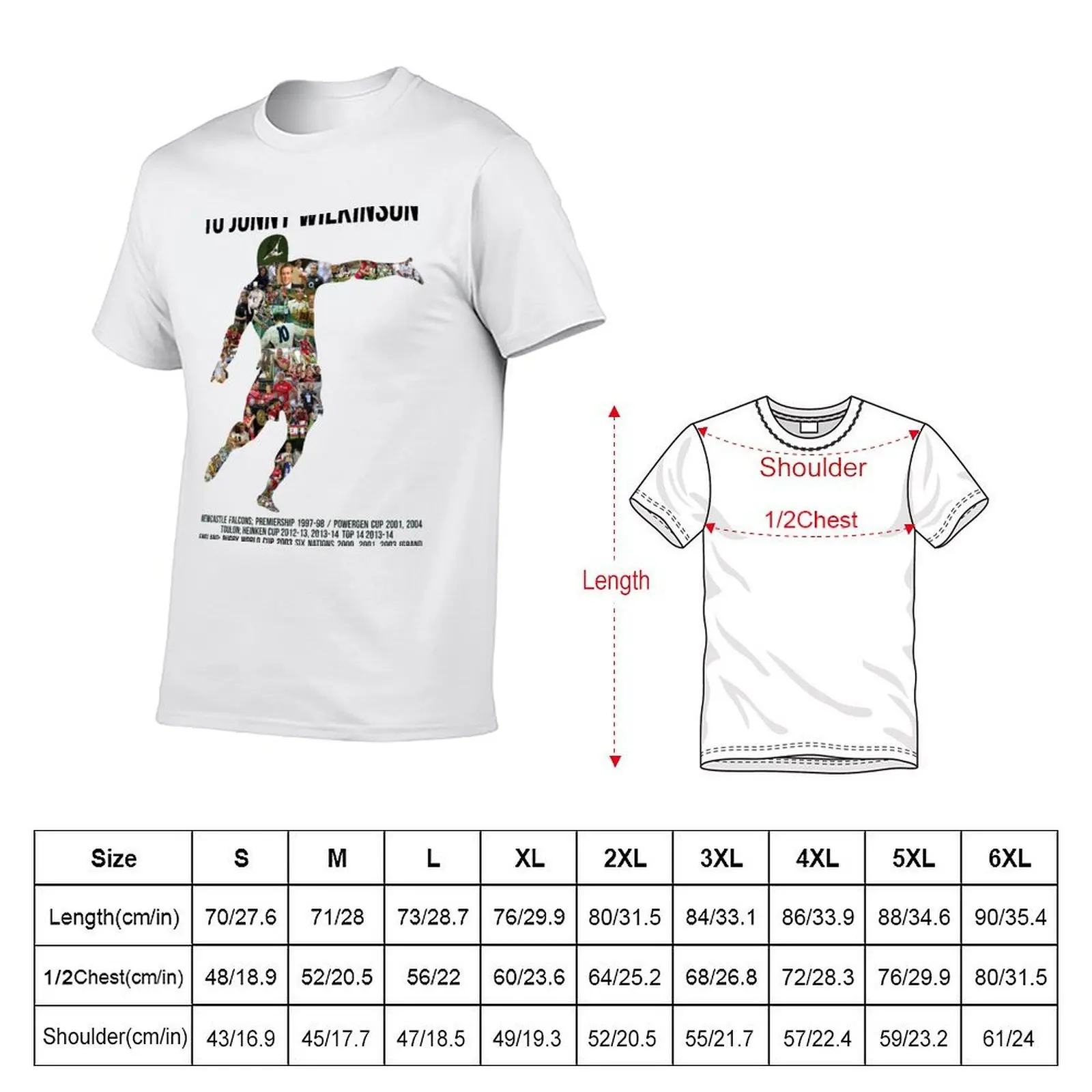 Jonny Wilkinson Tribute T-Shirt t shirts for man slim fit t shirt custom print t shirt personalised T-shirt