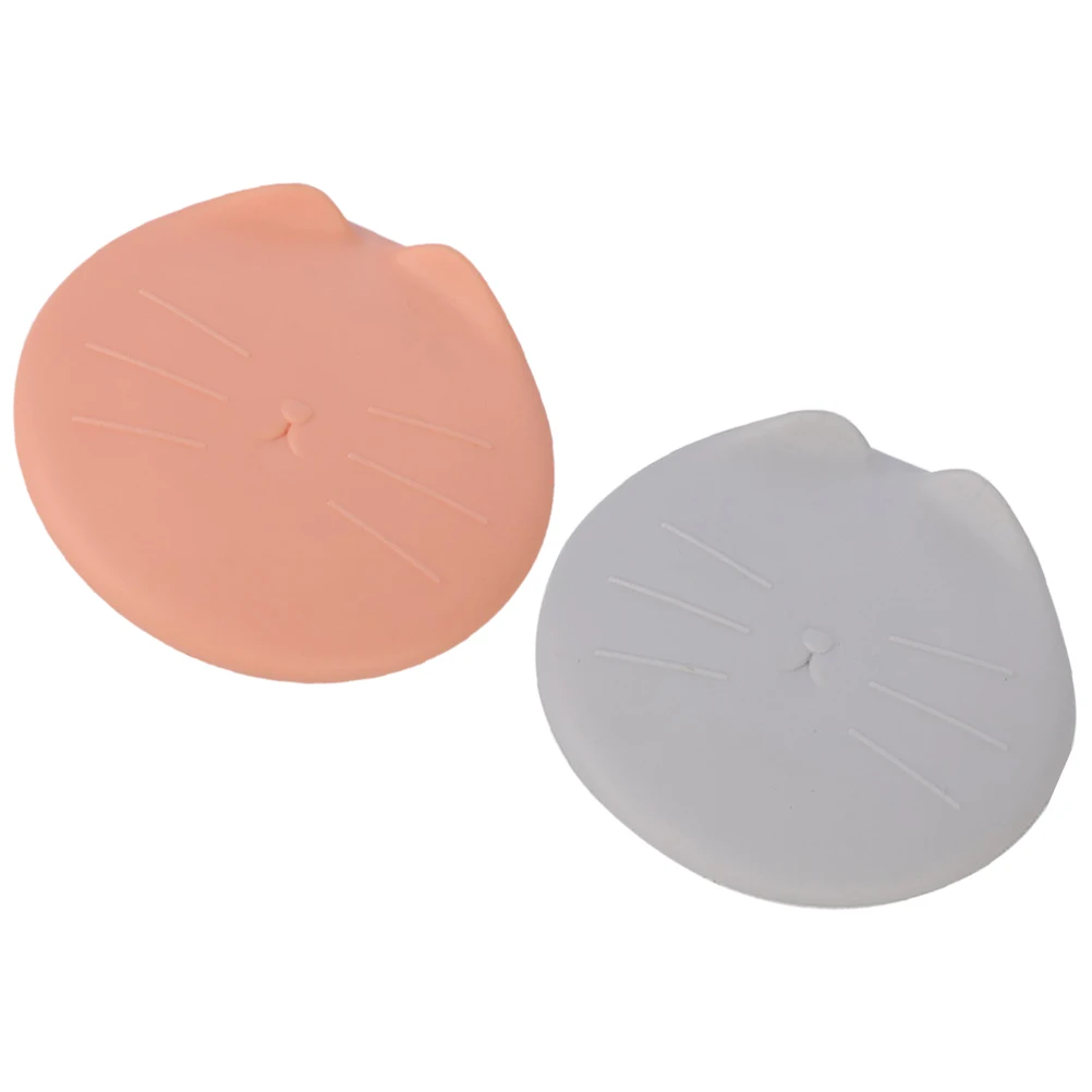 

2pcs Can Covers for Cat Cover Can Lids Covers Cat Food 6 7 5cm 8 5cm Pink Grey Reusable Pet Food Storage