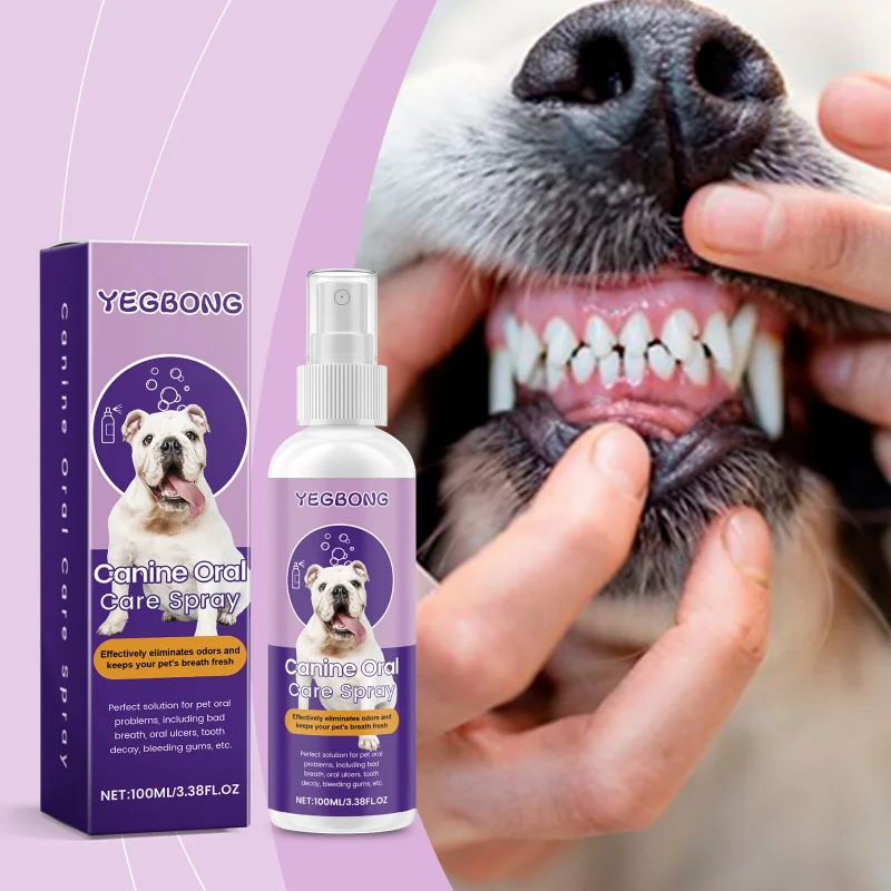 

Pet Teeth Cleaning Spray Freshens Breath Removes Stains Yellowing Supports Oral Health Easy To Use for Small Medium Large Dogs