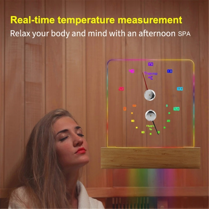 Thermometers Hygrometer Temperature Humidity Measuring Meter with Light 517A