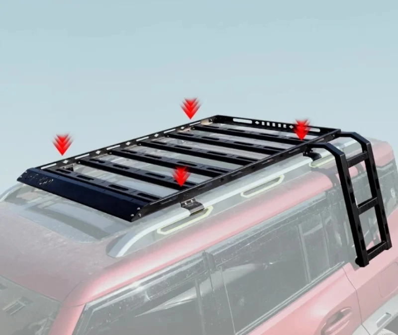 Car Roof Luggage Rack Suitable for JETOUR Traveler T2 2023+ Stainless Steel Thickened Expansion Platform Car Exterior Parts