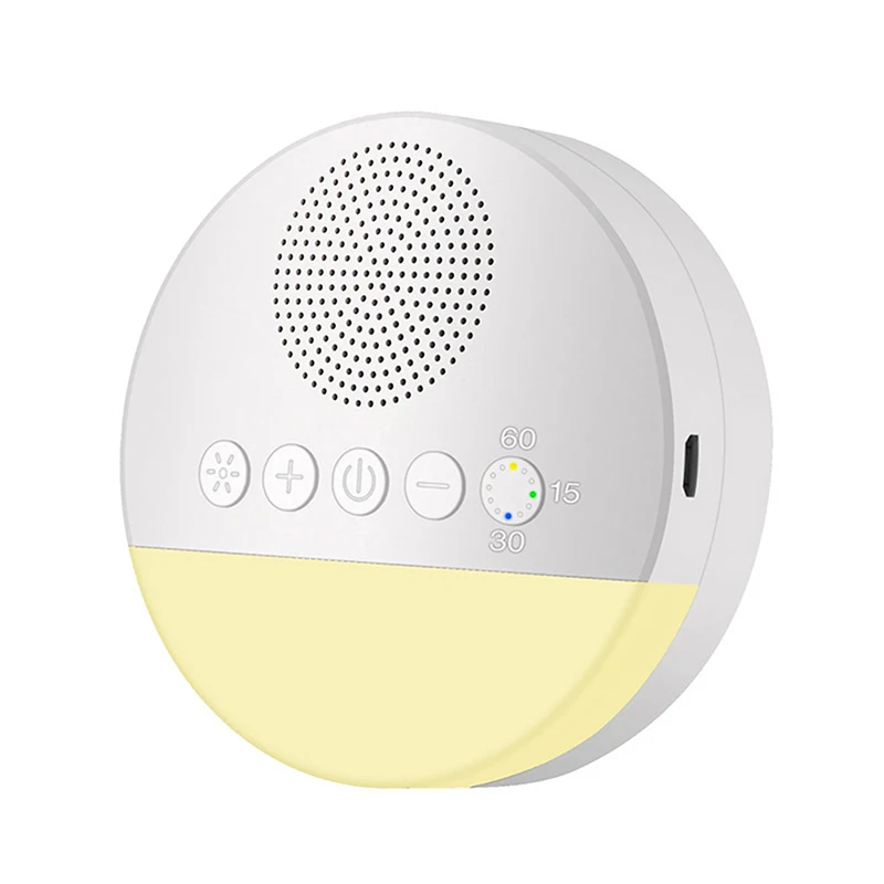 Baby White Noise Machine USB Rechargeable Timed Shutdown Sleep Machine Baby Sleep Noise Sound Player Night Light Timer