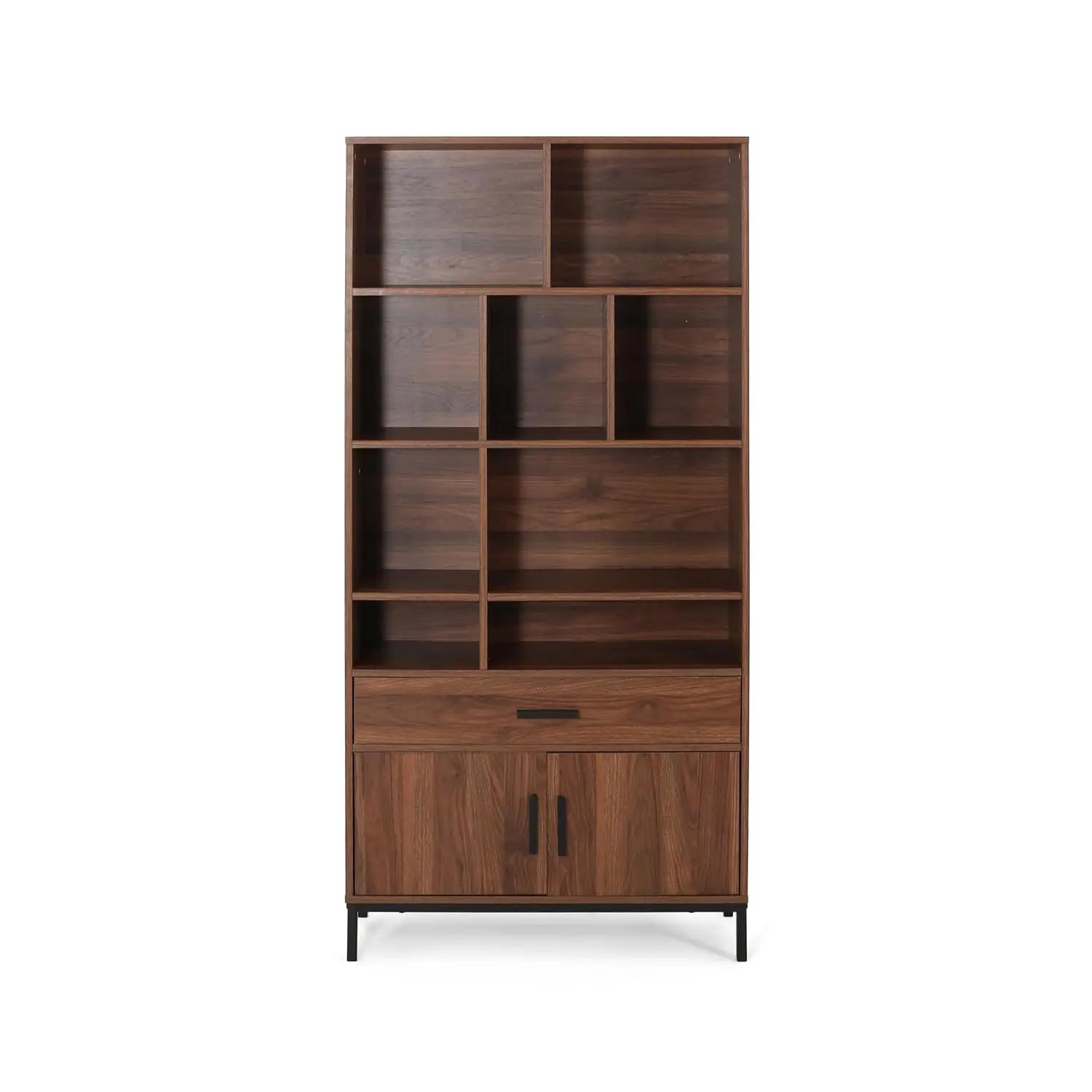 Mid Century Bookshelf Doors Drawer, 67