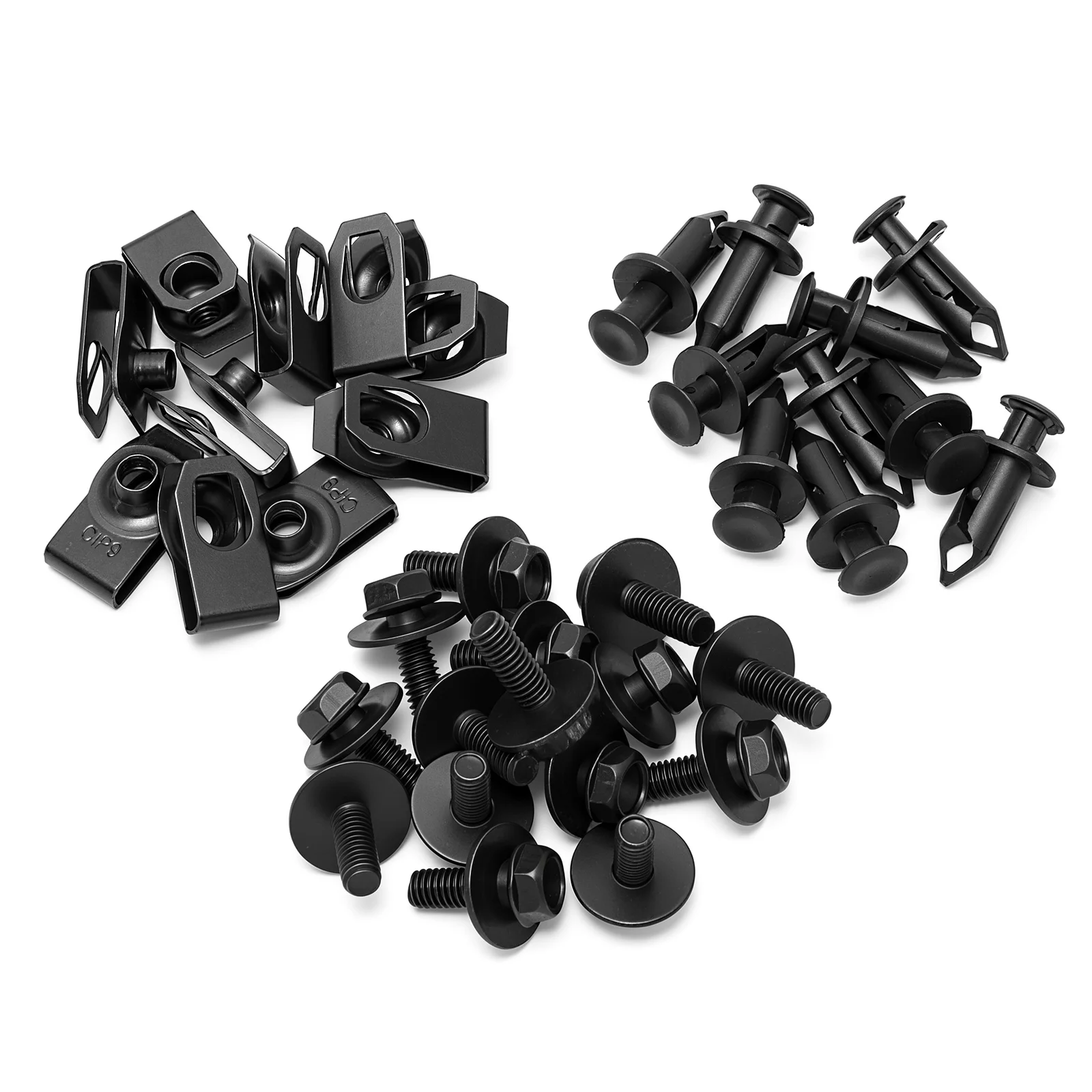 Car Buckle Combination Engine Shield Bolts Extruded U Nuts Push Clips Body Bolts U-nut Clips Retainer Fasteners Cover For Nissan
