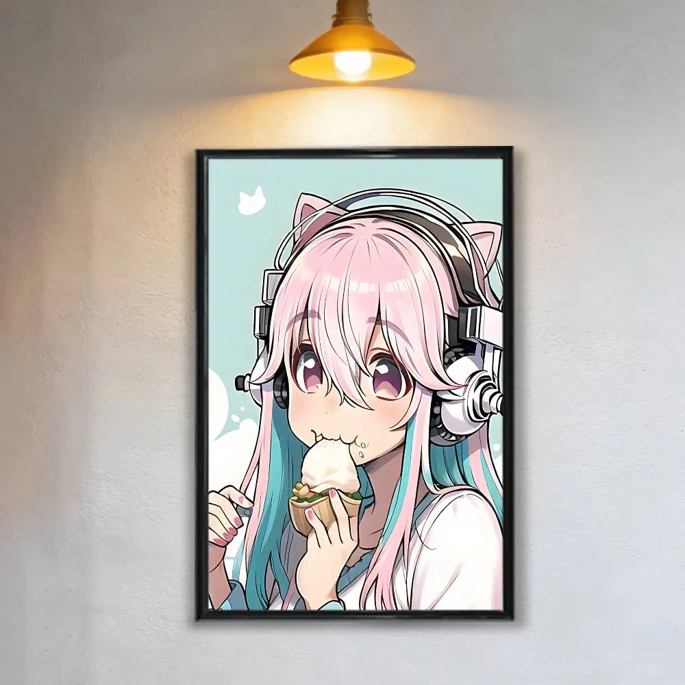 naturally carefree and energetic girl Super Sonico Poster Poster Paper Print Home Living Room Bedroom Entrance Bar Cafe