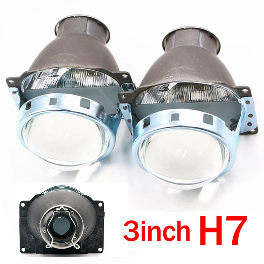 

3.0 Inch H7 Q5 Bixenon Hid Projector Lens Metal Holder Fit For H7 Xenon Bulbs Hid Xenon Kit Headlight Car LED Light Projectors