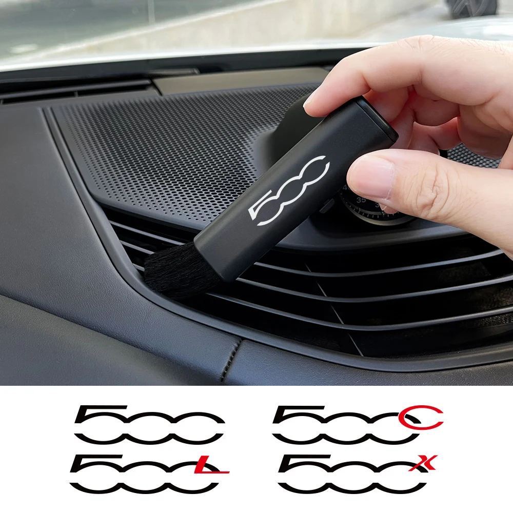 Car Retractable Vent Cleaning Brush For Fiat 500 500C 500X 500L Abarth 695 Keyboard Dust Cleaning Brush Auto Accessories Tools