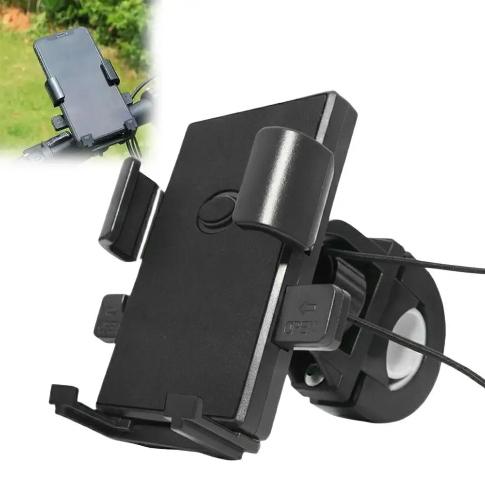 Universal Motorcycle & Bicycle Phone Mount Shockproof Quick Release Clip 360° Rotatable Secure Anti-Shake Handlebar Holder 2026
