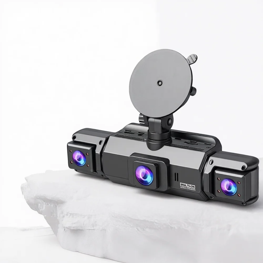 HD 3 Inch IPS Four Lens Dash Cam WiFi Car Video Recorder Night Vision Loop Recording Parking Surveillance Automobile Camera
