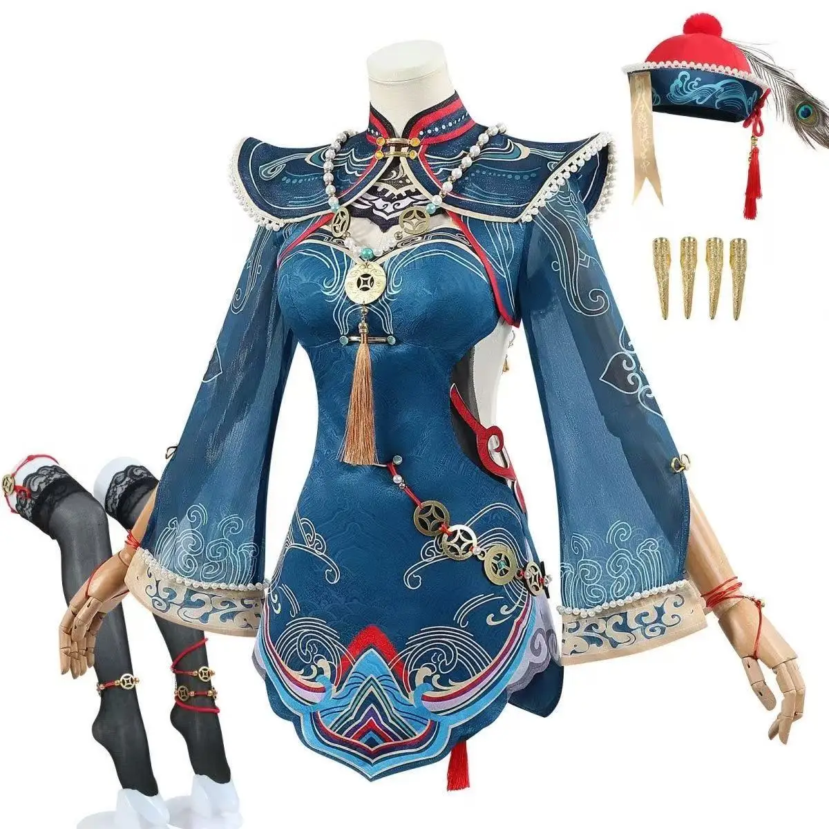 Cosplay Eternal Tribulation Jade Linglong Cossuit Zombie Mother Jade Linglong Ink Running Clothes Set Little Zombie Woman