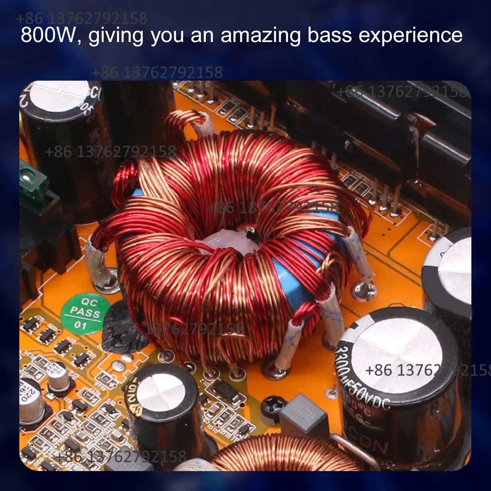 10in 800W Slim Underseat Car Powered Subwoofer LED Light Excellent Heat Dissipation Auto Audio Bass Speaker