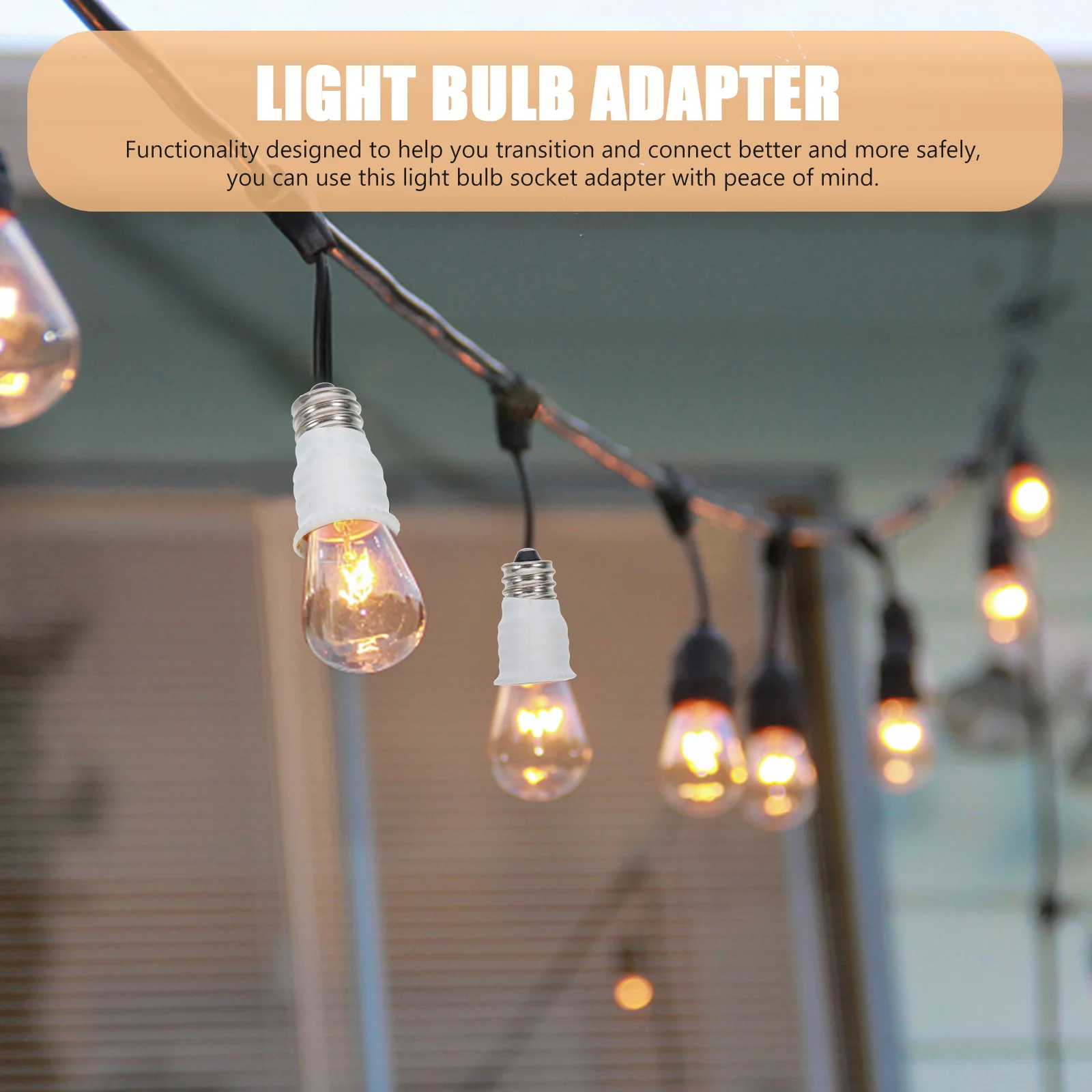 15 Pcs E12 Conversion Lamp Head Specific Model Light Bulb Adapter Socket Chandelier High Thread Matching Converter Abs Holder