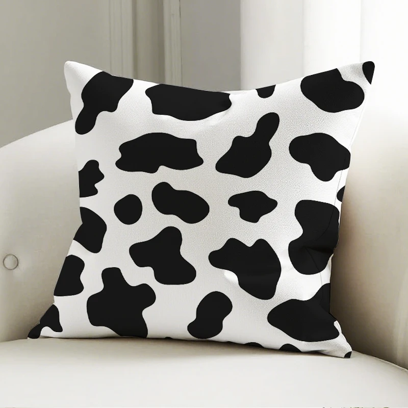 

Cow Print Pillow Cover Minimalist Pattern Decorative Cushion Sofa Bedroom Home Decoration Gift