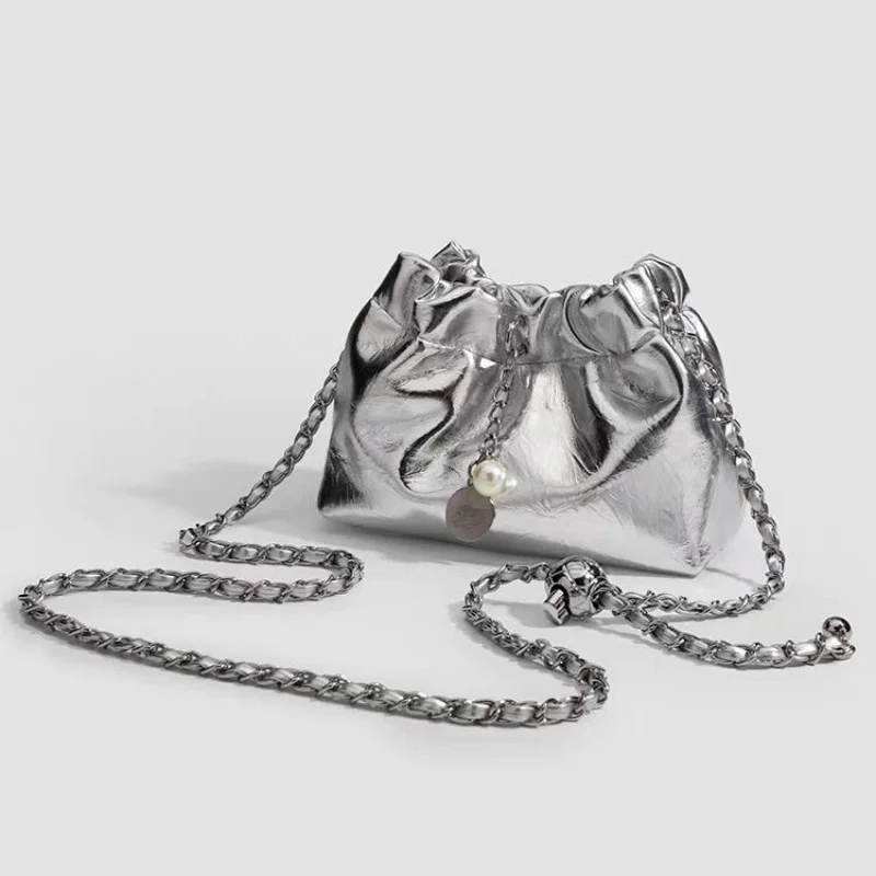 

Y2K Millennium Bag Women 2025 New High Sense Shoulder Bags Summer Chain Bag Fashion Bucket Bag Messenger Bags Purses Handbags