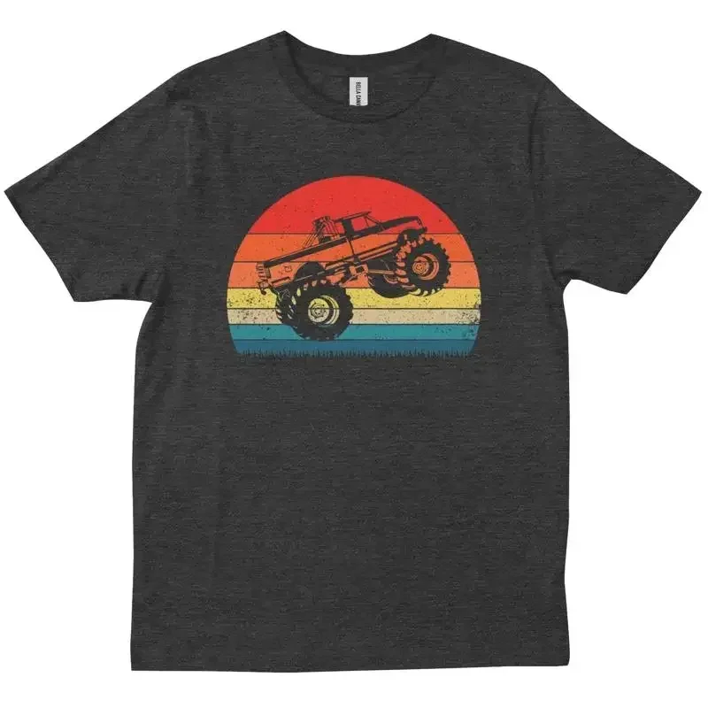 Monster Truck Are My Jam Cooles Vintage Retro Sunset T-Shirt für Reiseliebhaber