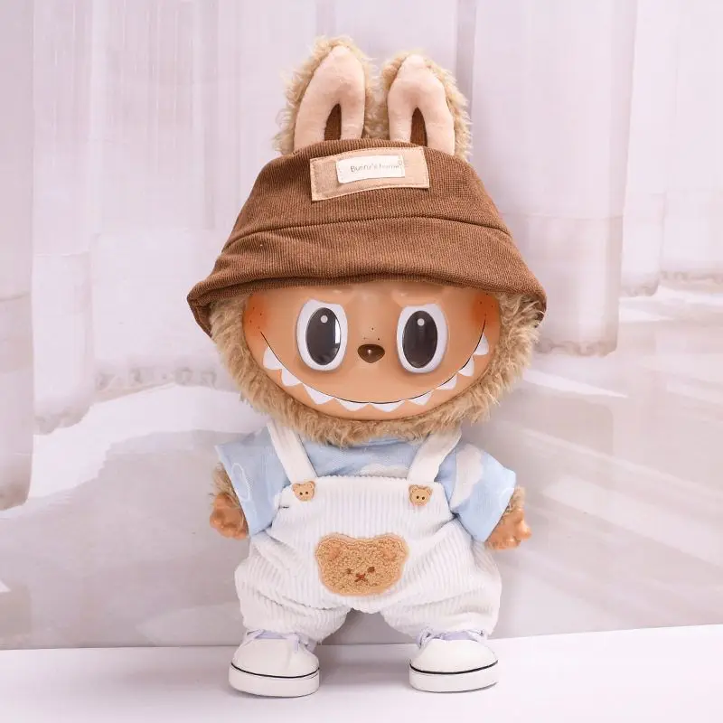 ラバブベア カジュアル衣装 交換服 38cm ぬいぐるみ オーバーオールセット 子供のおもちゃ 柔らかい素材 男女兼用 4歳未満向け