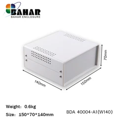 Bahar Iron Case Desk Top Enclosure Wire Junction Box Instrument Shell with flat Cover Model BDA 40004 Iron Housing box W140