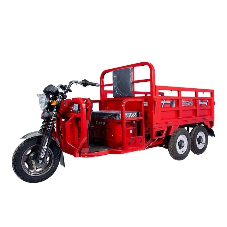 Double Rear Axle Heavy Duty 5 Wheel Cargo Electric Tricycle 1000kg