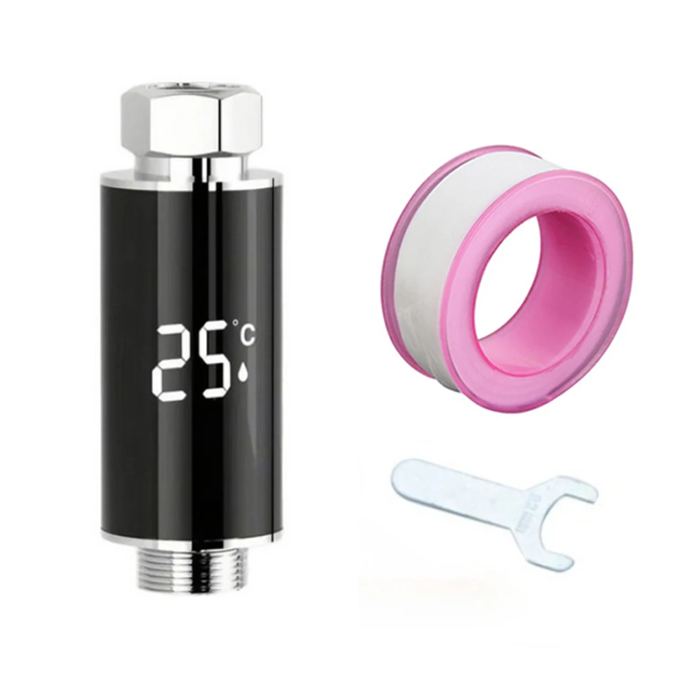 Bathroom LED Display 0℃~99℃ Home Water Shower Water Accurate Temperature Measurement Meter Intelligent Temperature Measurement