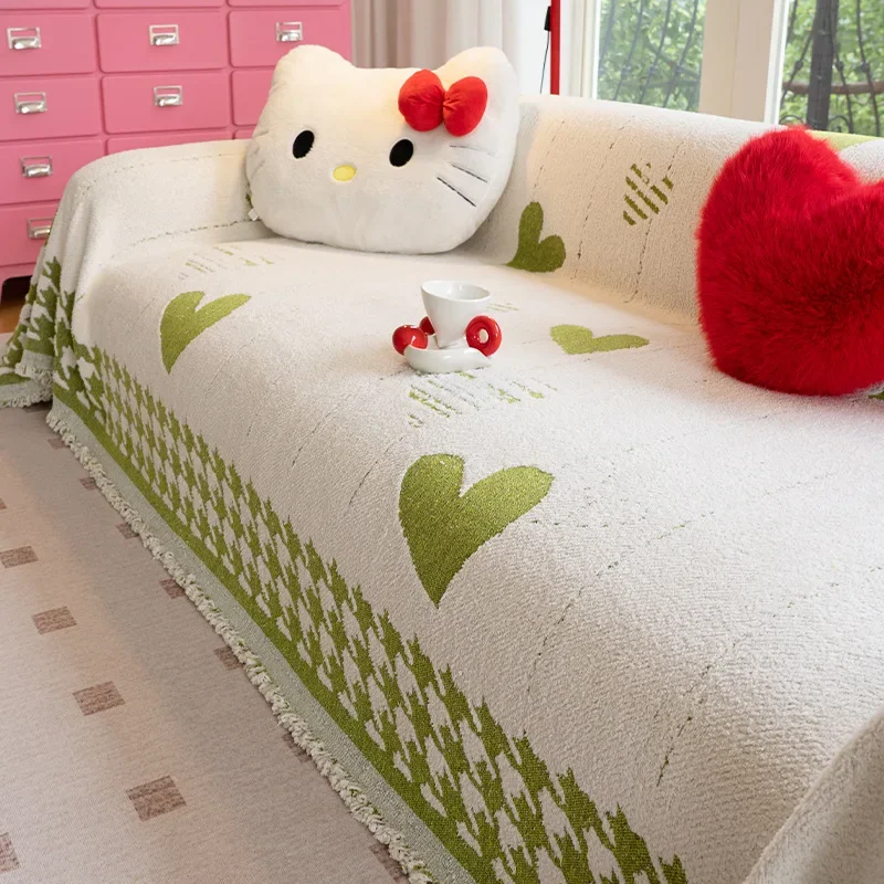 Ins Style Thick Half Velvet Sofa Cover Anti-Cat Scratching Corner Couch Covers Ultra-Soft Easy-Care All-Inclusive Sofa Towel