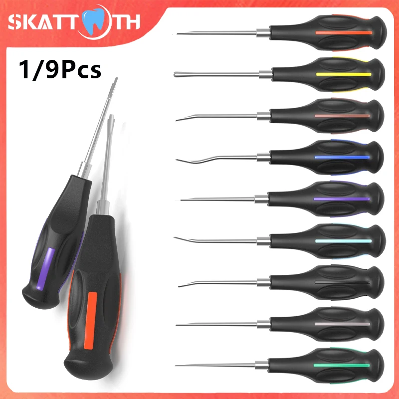 

Dental Elevator Stainless Steel Luxating Lift Elevator Dental Curved Root Elevator Minimally Invasive Tooth Extraction Tools